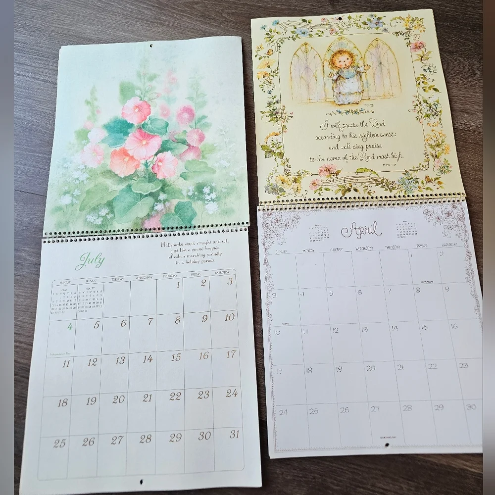 Vintage 1982 & 1983 Hallmark Calendars 